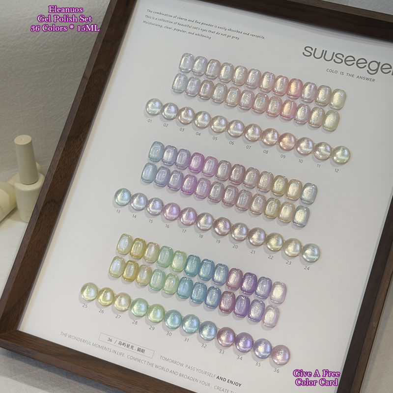 36 Colors Cat Eye Gel Polish S - Resin Glitter Pack ulasan dan harga
