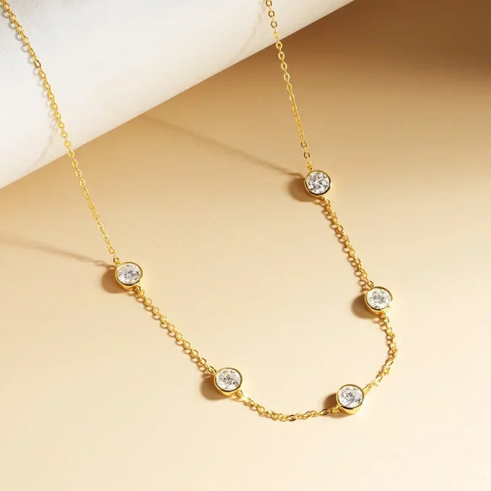 GRA Certified 5mm Moissanite N - Bezels Set Pendant ulasan dan harga